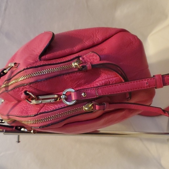 Coach Pink Madison Leather Small Georgie Satchel 30081 - Picture 5 of 13